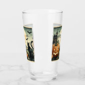 Verre Halloween/Automne/Automne/citrouille/chat (Gauche)