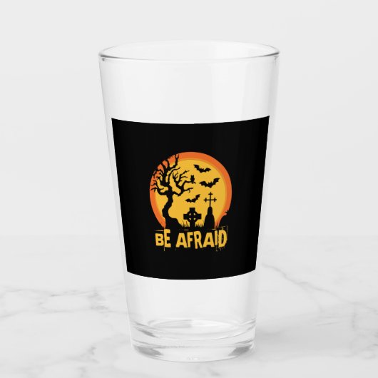 Verre Halloween Be Afraid Halloween Birthday (Devant)