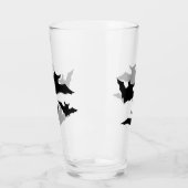 Verre Halloween chauves-souris noires cool éffrayant (Gauche)