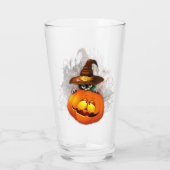 Verre Halloween Cute Kitty Witch et ami Citrouille (Dos)