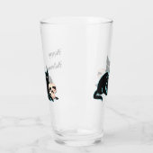 Verre Halloween de chat noir et de crâne (Gauche)