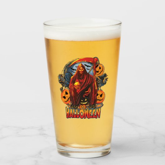 Verre Halloween Evil skeleton (Devant (rempli))