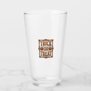 Verre Halloween Farce Friandise Citrouilles Crânes Gravu