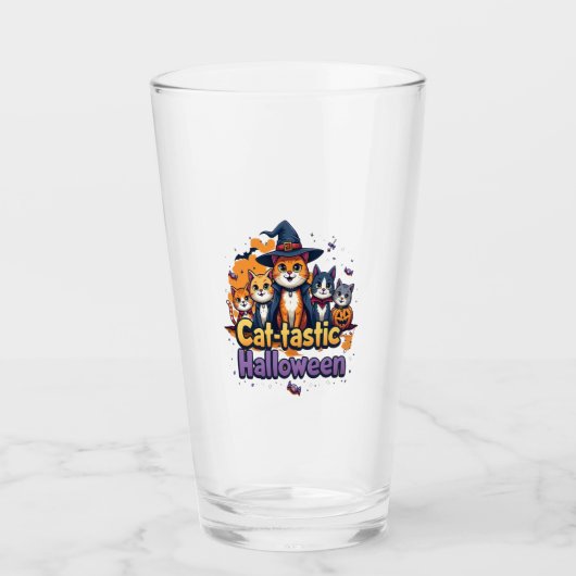 Verre Halloween félin fantastique (Devant)