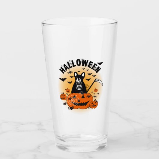 Verre Halloween Frenchie (Devant)