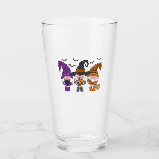 Verre Halloween Gnomes mignes automne (Devant)