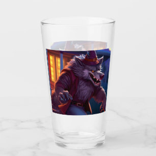 Verre Halloween/loup-garou/automne/automne