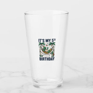 Verre Hamac Tortue 5ème Anniversaire Gravure Vintage Des