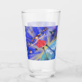 Verre Happy Girl with Birds (Dos)