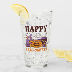 Verre Happy Halloween café brasse