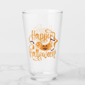 Verre Happy Halloween chauves-souris Jack-o'-lantern (Dos)