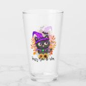 Verre Happy Meow-o-ween -Chat Sorcière Noire (Dos)