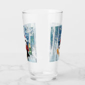 Verre Happy Penguin Funny Christmas Glass (Gauche)