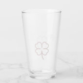Verre Happy St. patrick jour Shamrock Simple Script (Dos)