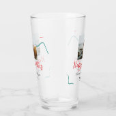 Verre Happy Vibes nom du couple date mariage rouge (Droite)