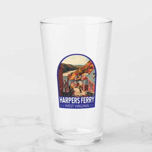 Verre Harpers Ferry West Virginia Travel Art Vintage (Devant)