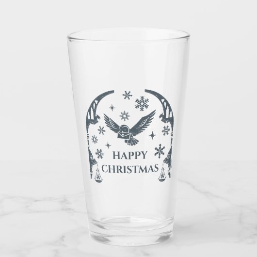 Verre HARRY POTTER™ Hedwig livre la lettre de vacances (Devant)