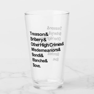 Verre Hautes Crimes & Délits - Impeach Bondi Blanche
