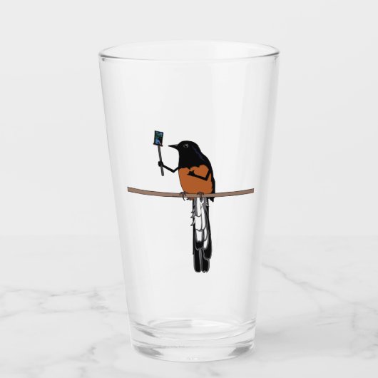 Verre Hawaiian Shama Bird Selfie (Devant)