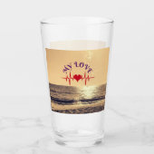 Verre Heartbeat Love – Minimalist Romantic Design (Devant)