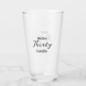 Verre Hello thirty birthday name simple minimal elegant  (Dos)