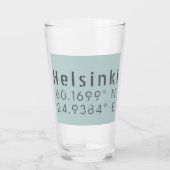 Verre Helsinki Latitude Longitude (Devant)