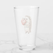 Verre Hérisson du coeur doux rouge (Dos)