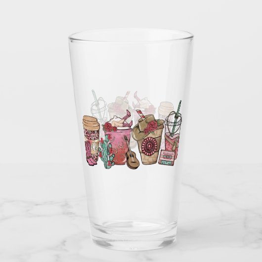 Verre Heure du café Cowboy (Devant)