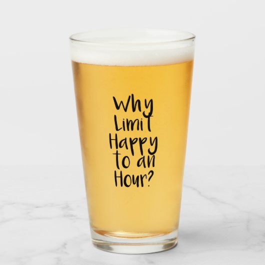 Verre Heure heureuse de bière (Devant (rempli))