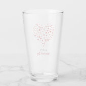 Verre Heureuse Sainte-Valentin des Coeurs d'aquarelle ro (Dos)