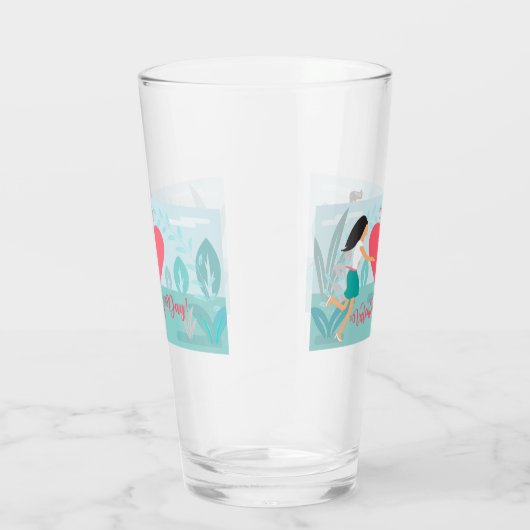 Verre Heureuse Sainte-Valentin Spring Garden (Droite)