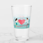 Verre Heureuse Sainte-Valentin Spring Garden (Devant)