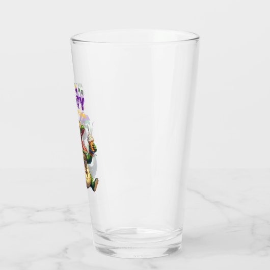 Verre Heureux Mardi Gras Alligator (Gauche)