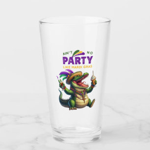 Verre Heureux Mardi Gras Alligator