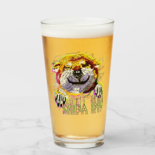 VERRE "HI" SHIBA INU (Devant (rempli))