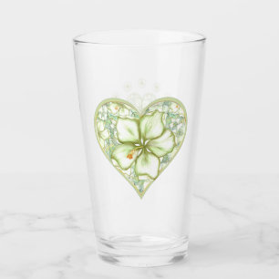 Verre Hibiscus & dentelle BLANC