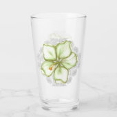 Verre Hibiscus & dentelle BLANC (Dos)