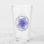 Verre Hibiscus & dentelle BLEU (Dos)