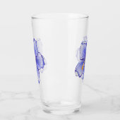 Verre Hibiscus & dentelle BLEU (Gauche)