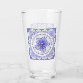 Verre Hibiscus & dentelle BLEU (Dos)