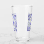 Verre Hibiscus & dentelle BLEU (Gauche)