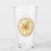 Verre Hibiscus & dentelle JAUNE (Dos)