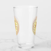 Verre Hibiscus & dentelle JAUNE (Gauche)