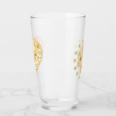 Verre Hibiscus & dentelle JAUNE (Gauche)