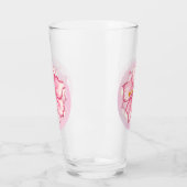 Verre Hibiscus & dentelle PINK (Gauche)