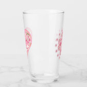 Verre Hibiscus & dentelle PINK (Gauche)