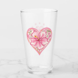 Verre Hibiscus & dentelle PINK