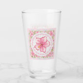 Verre Hibiscus & dentelle PINK (Dos)
