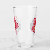 Verre Hibiscus & dentelle RED (Gauche)