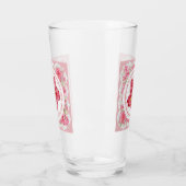 Verre Hibiscus & dentelle RED (Gauche)